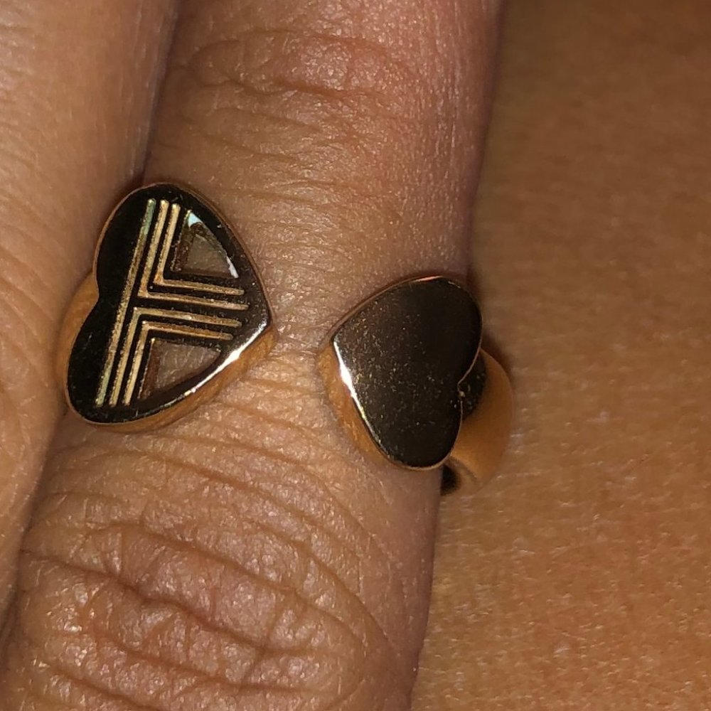 Gold Heart Tory Burch Ring